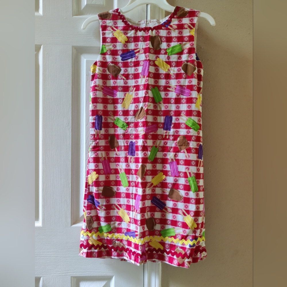 Vintage 60s Homemade Summer Popsicle Ice Cream Shift Dress XSmall 🍦